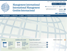 Tablet Screenshot of managementinternational.ca